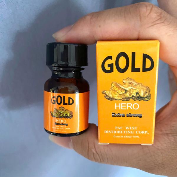 Popper Gold Hero 10ml – Hàng Mỹ PWD, Kích Thích Hưng Phấn Mạnh Mẽ