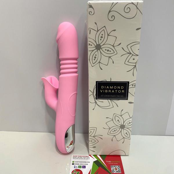 Sextoy Nữ 2 Trong 1 – Dương Vật Giả Rung Ngoái 7 Chế Độ, Tỏa Nhiệt & Liếm Âm Vật Cực Sướng