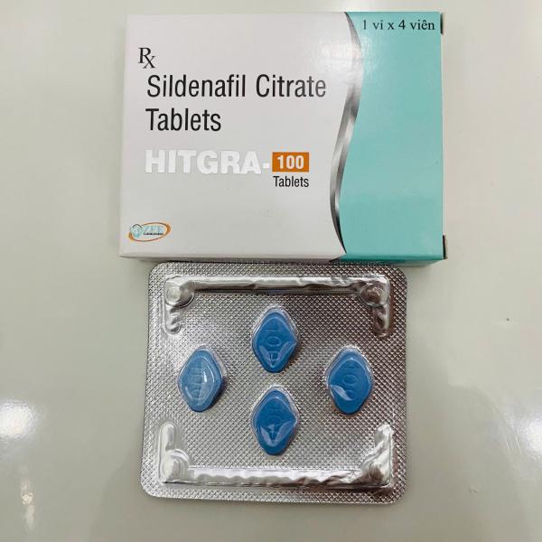 Viên Uống Cường Dương Hitgra-100 – Hỗ Trợ Yêu Lâu, Ngăn Xuất Tinh Sớm, Dạng Vỉ 4 Viên