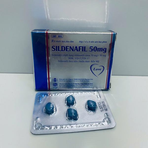 Viên Uống Sildenafil 50mg – Kéo Dài Thời Gian Quan Hệ, Chống Xuất Tinh Sớm Cho Nam Giới