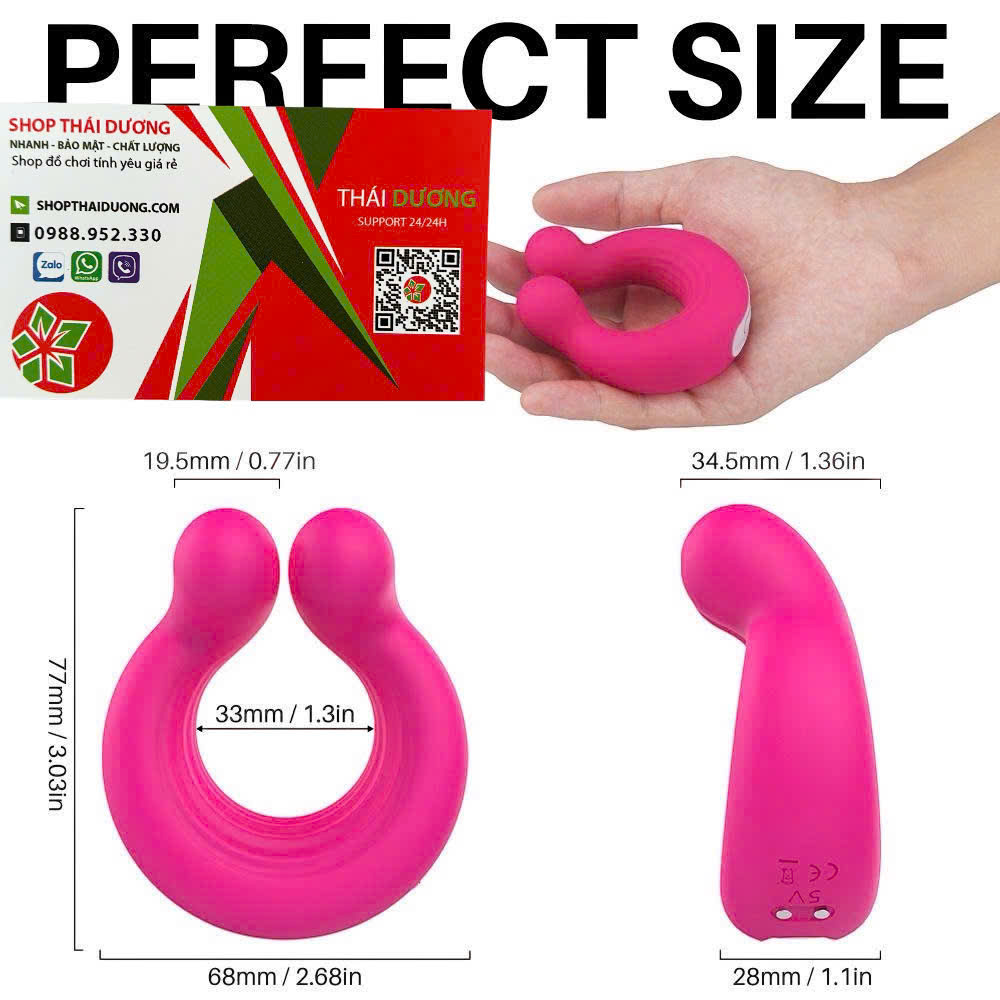 Vòng Rung S-Hander London Eye-Rct  Điều Khiển Từ Xa, 10 Chế Độ Rung Mạnh