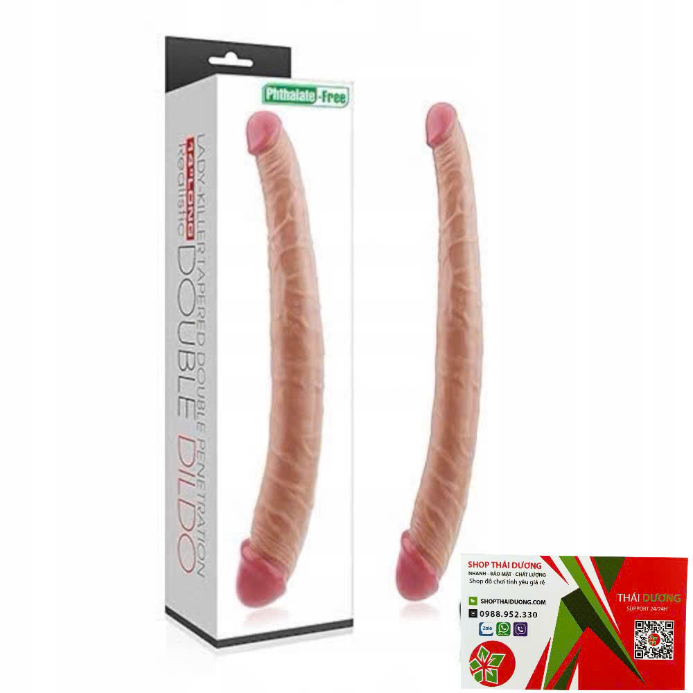 Dương vật giả hai đầu lovetoy Phthalate-Free  Ssieeu mềm uốn cong tuỳ thích