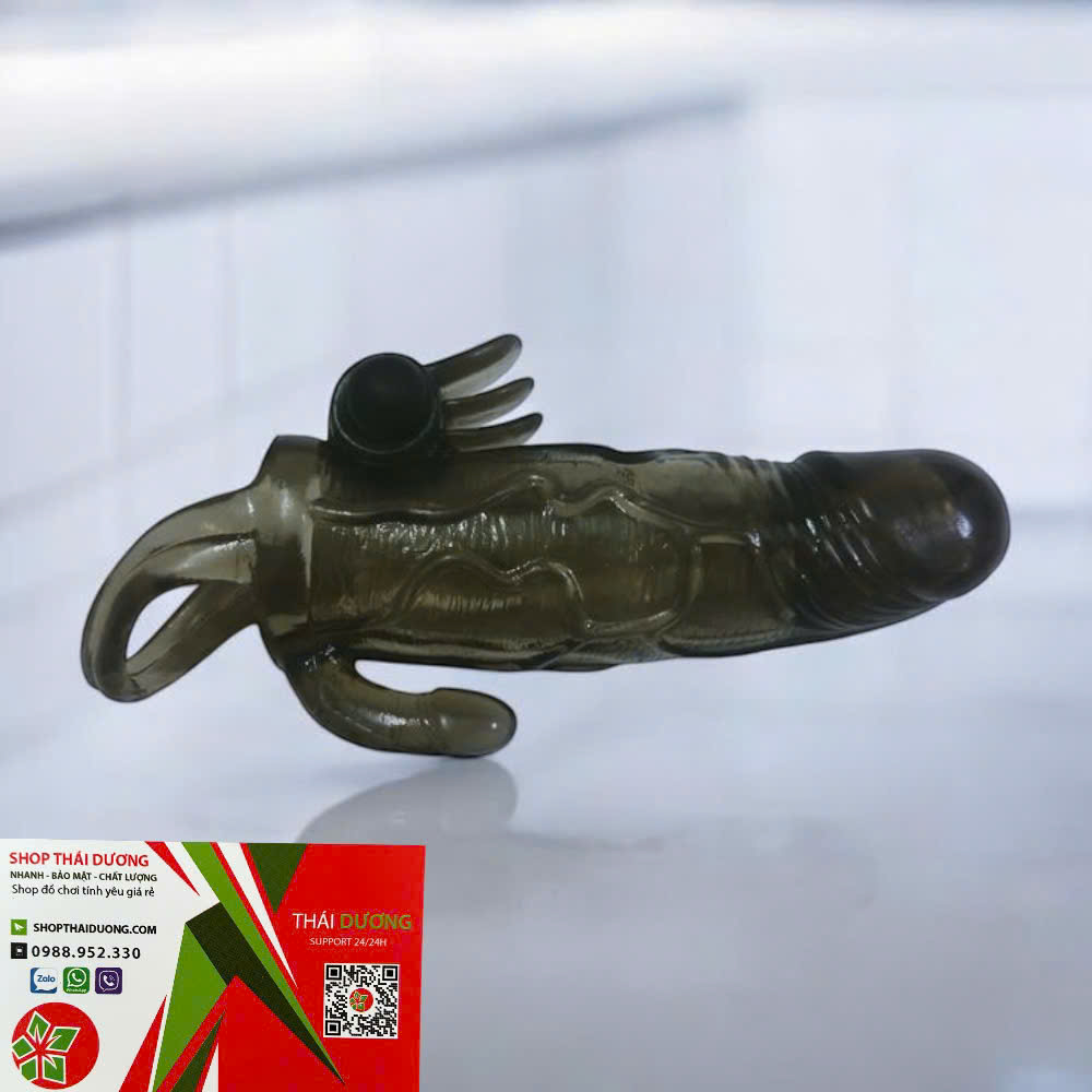 Bao cao su đôn to dương vật Braveman có quay đeo và rung hai đầu