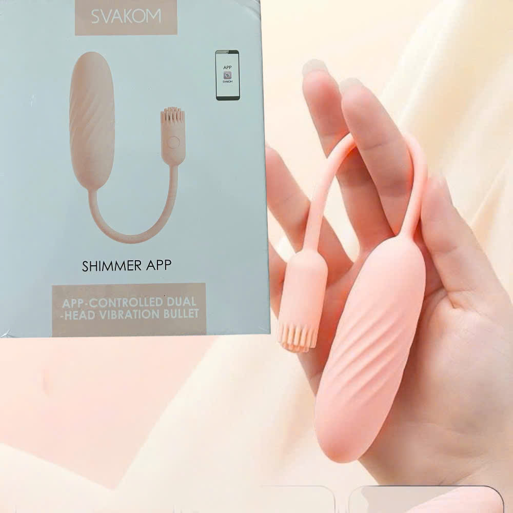 Trứng rung điều khiển app từ xa Svakom Shimmer App rung hai đầu - dochoijapan.com