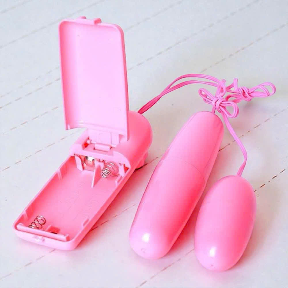 Trứng rung nhỏ 2 đầu 2 trứng có điều khiển rung mạnh - dochoijapan.com