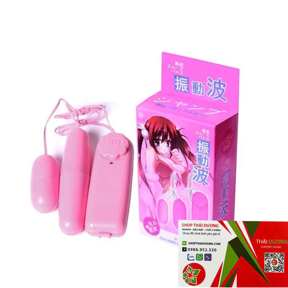 Trứng rung nhỏ 2 đầu 2 trứng có điều khiển rung mạnh - dochoijapan.com