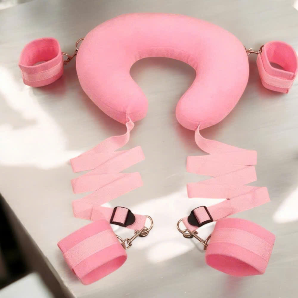 Bộ Phụ Kiện BDSM Bạo Dâm Cố Định Chân Tay Kèm Gối Chữ U - dochoijapan.com