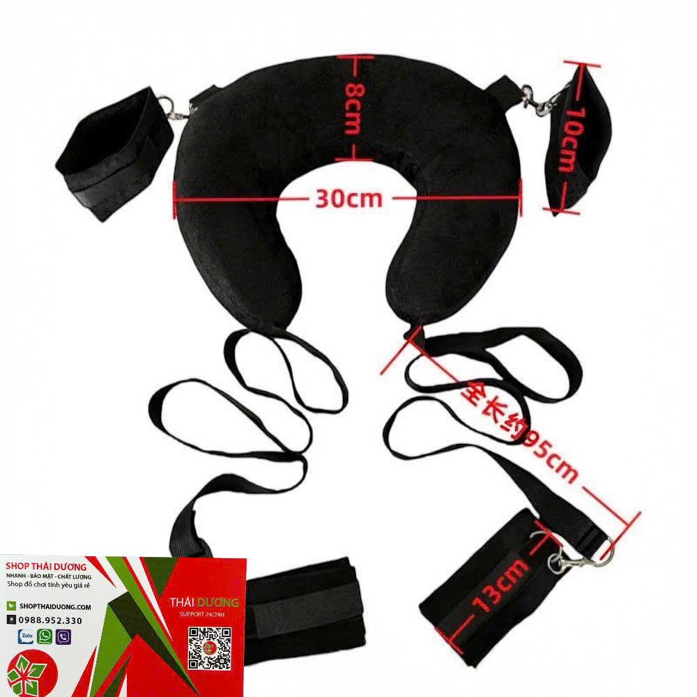 Bộ Phụ Kiện BDSM Bạo Dâm Cố Định Chân Tay Kèm Gối Chữ U - dochoijapan.com