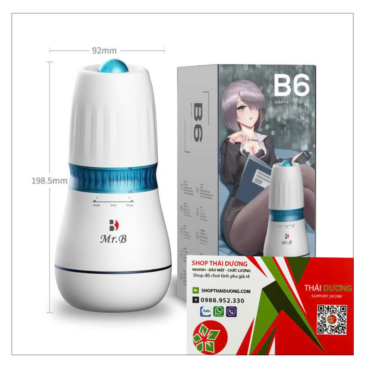 Cốc Thủ dâm Tự Động Mr.B B6  Rung Hút Đa Chế Độ, Nhỏ Gọn Tiện Dùng