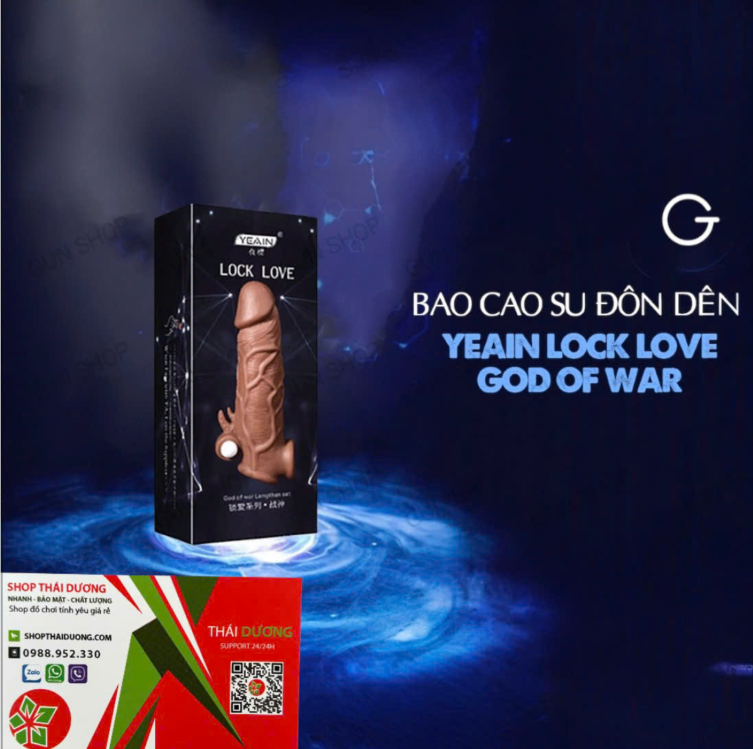 Bao Đôn Dên Dương Vật  Yeain Lock Love  Có Rung & Quay Đeo Đôn To Dương Vật Cho Nam