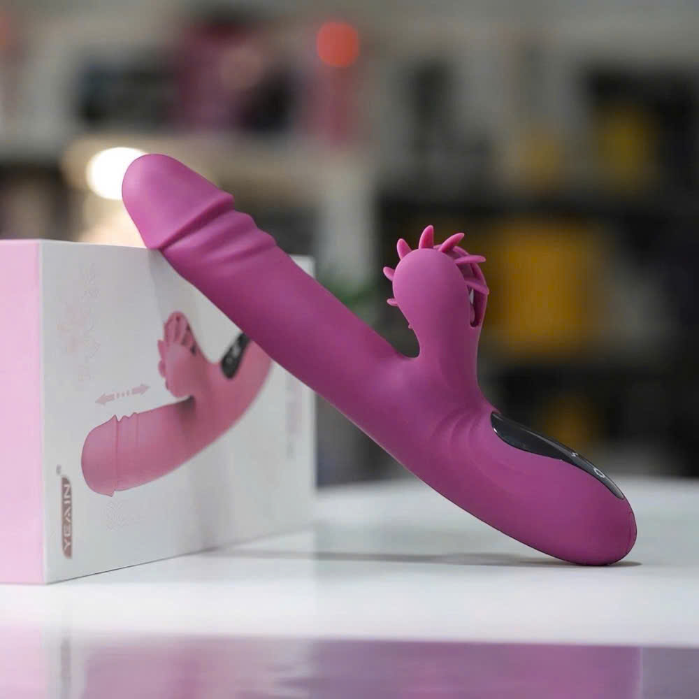 Dương Vật Giả Yeain Hot Wheel Telescopic  Thụt Sâu Sưởi Ấm Chân Thật Lưỡi Liếm Kích Thích