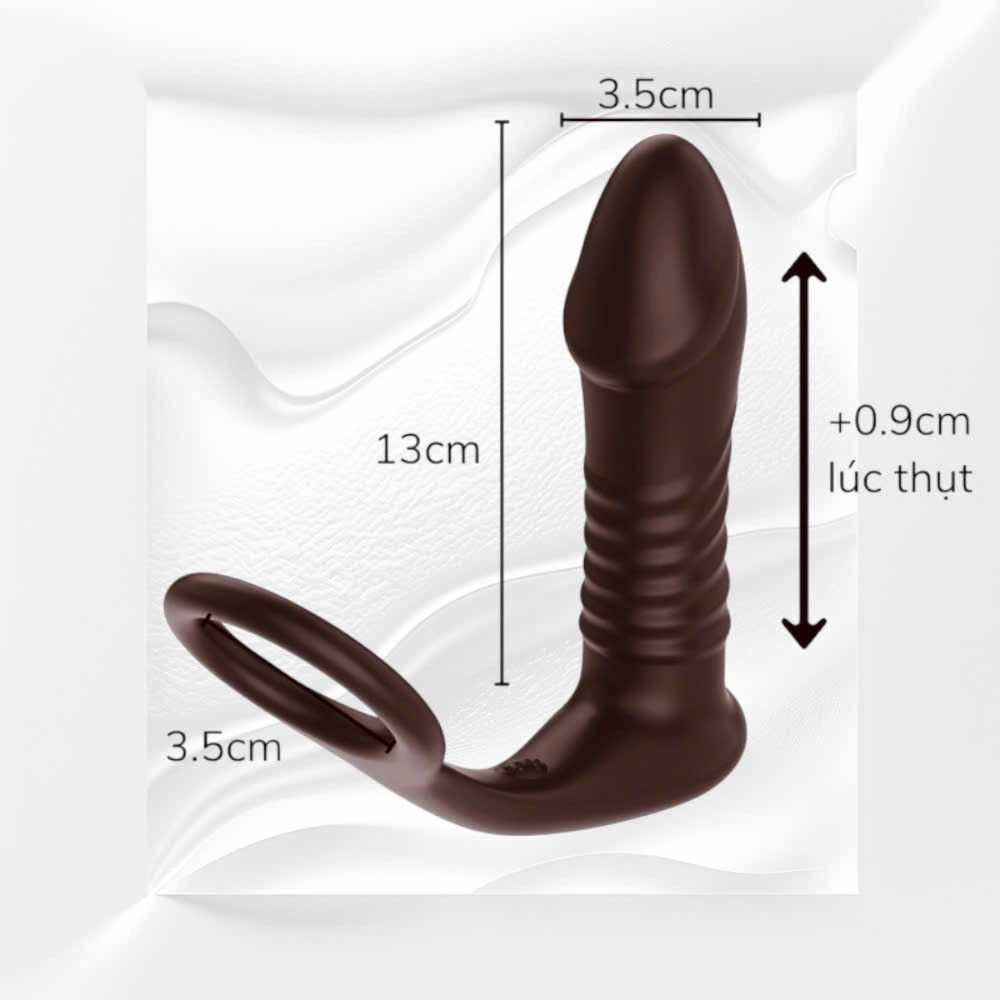 Máy Rung Thụt Hậu Môn 10 Chế Độ Thụt Điều Khiển Từ Xa Coá Quoay Đeo