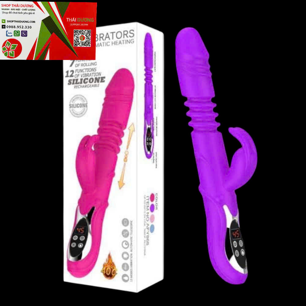 Rabbit Vibrator Cao Cấp  Dương Vật Giả Rung Thụt Tự Động, Phát Nhiệt Tăng Khoái Cảm