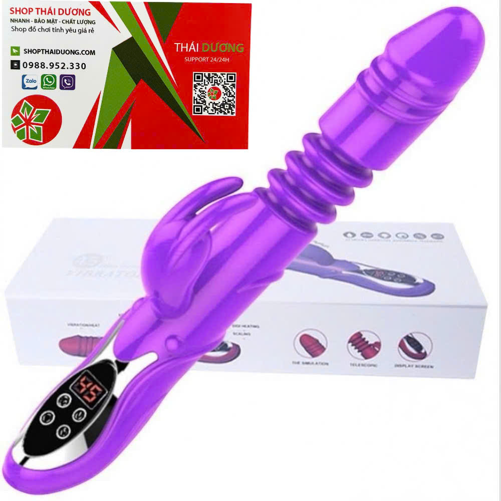 Rabbit Vibrator Cao Cấp  Dương Vật Giả Rung Thụt Tự Động, Phát Nhiệt Tăng Khoái Cảm
