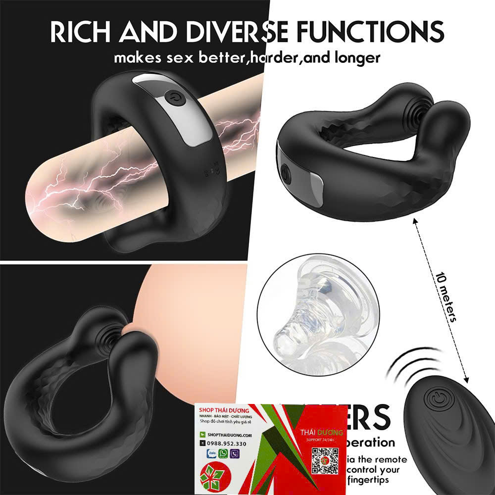 Vòng Rung Điều Khiển Từ Xa Pipedream Pincer Grasp – 2 Motor Rung Mạnh, Cao Cấp