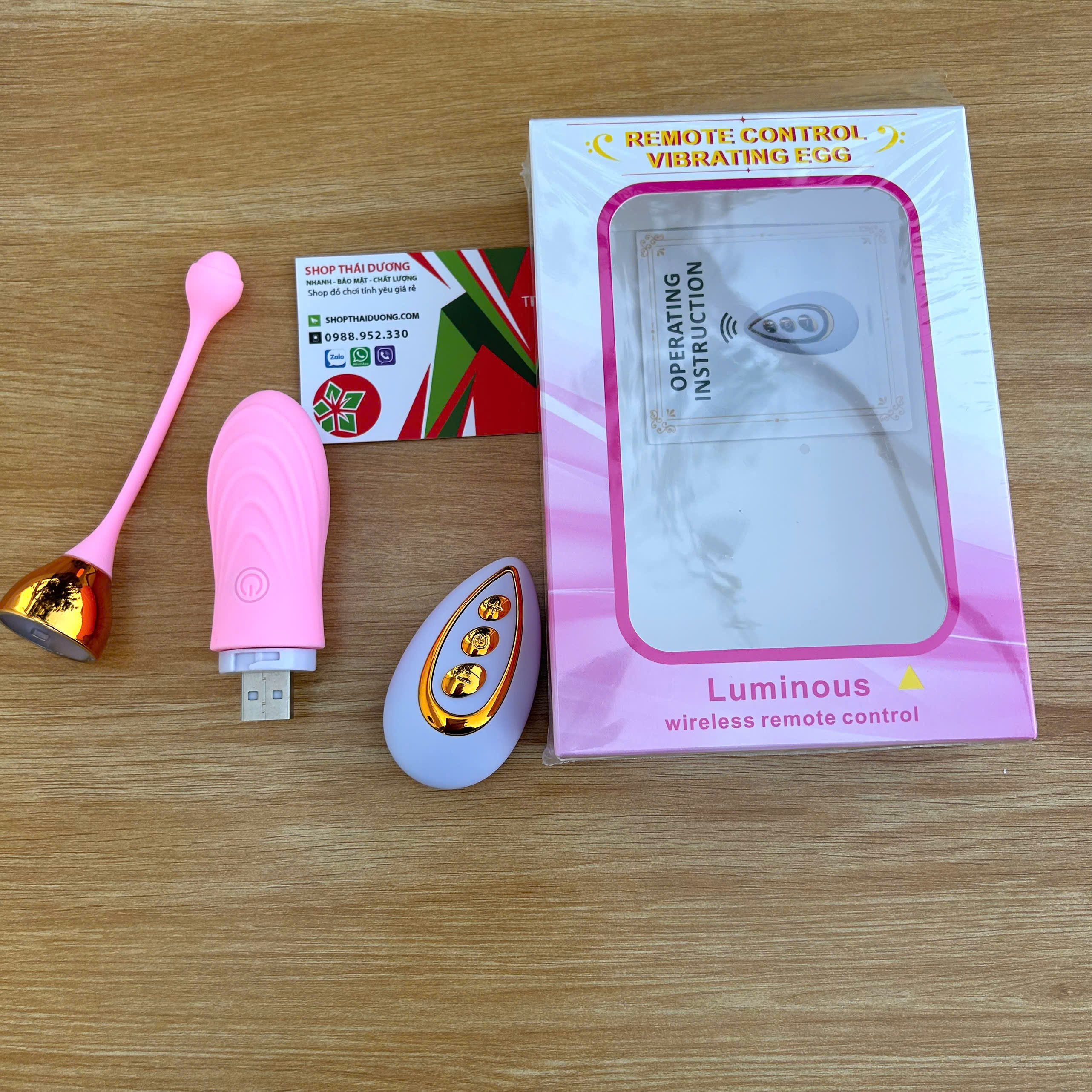 Trứng Rung Tình Yêu Luminous 10 Chế Độ  Điều Khiển Từ Xa, Sạc USB Tiện Lợi