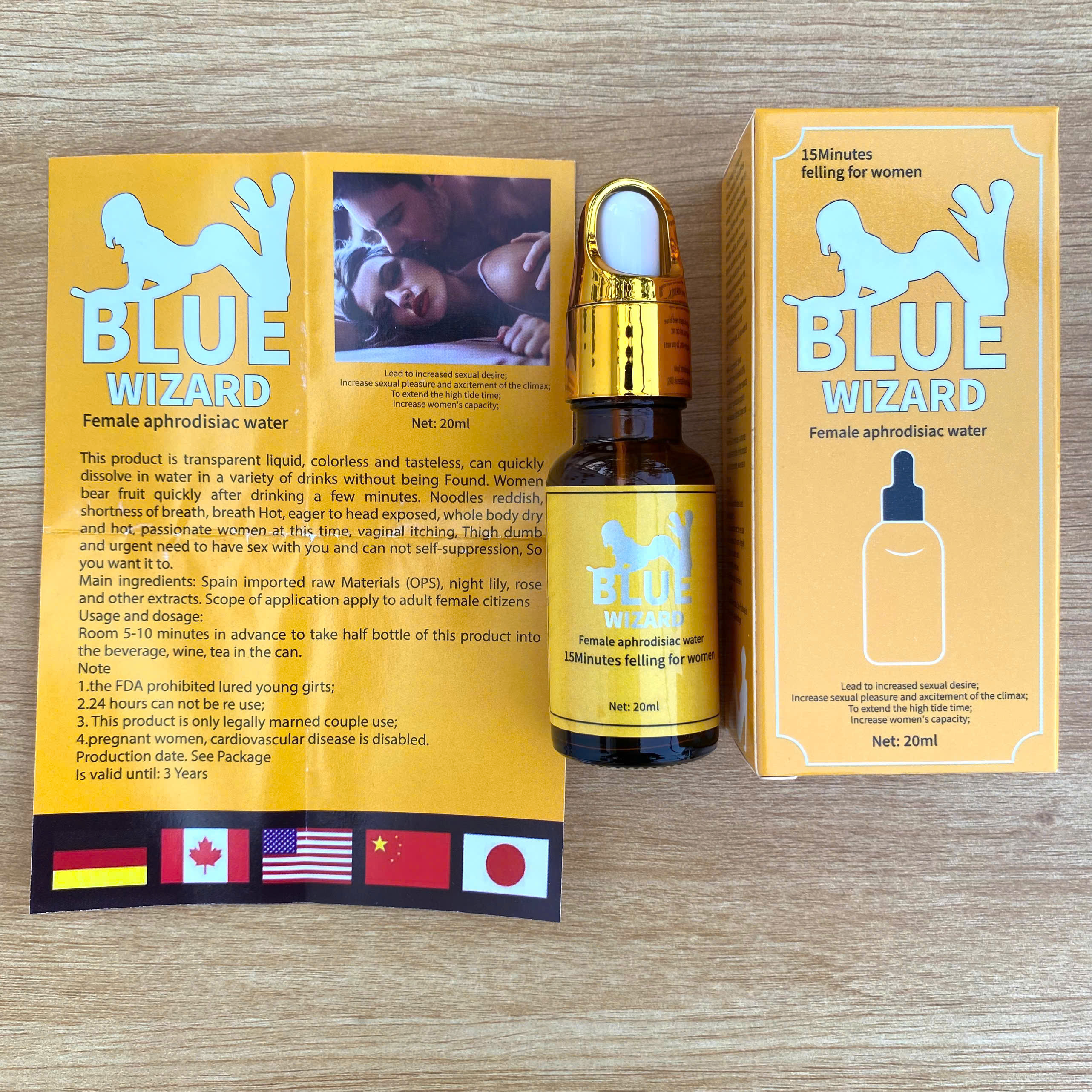 Thuốc Kích Dục Nữ Blue Wizard Gold 20ml Mỹ  Tinh chất Kích Dục nữ cao cấp, chính hãng