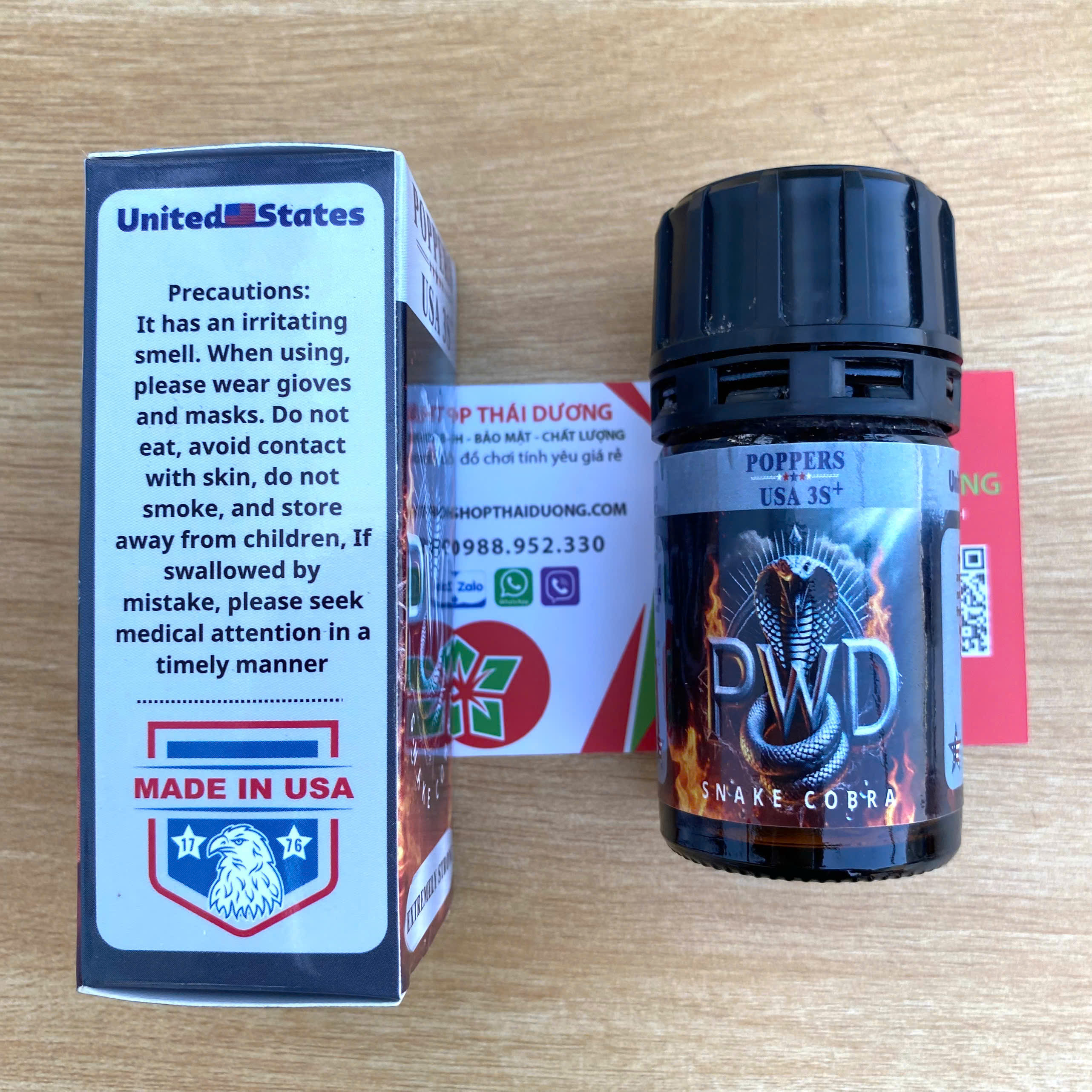 Tinh dầu Kích Dục Popper USA 3s+ Snake Cobra Pwd 40ml