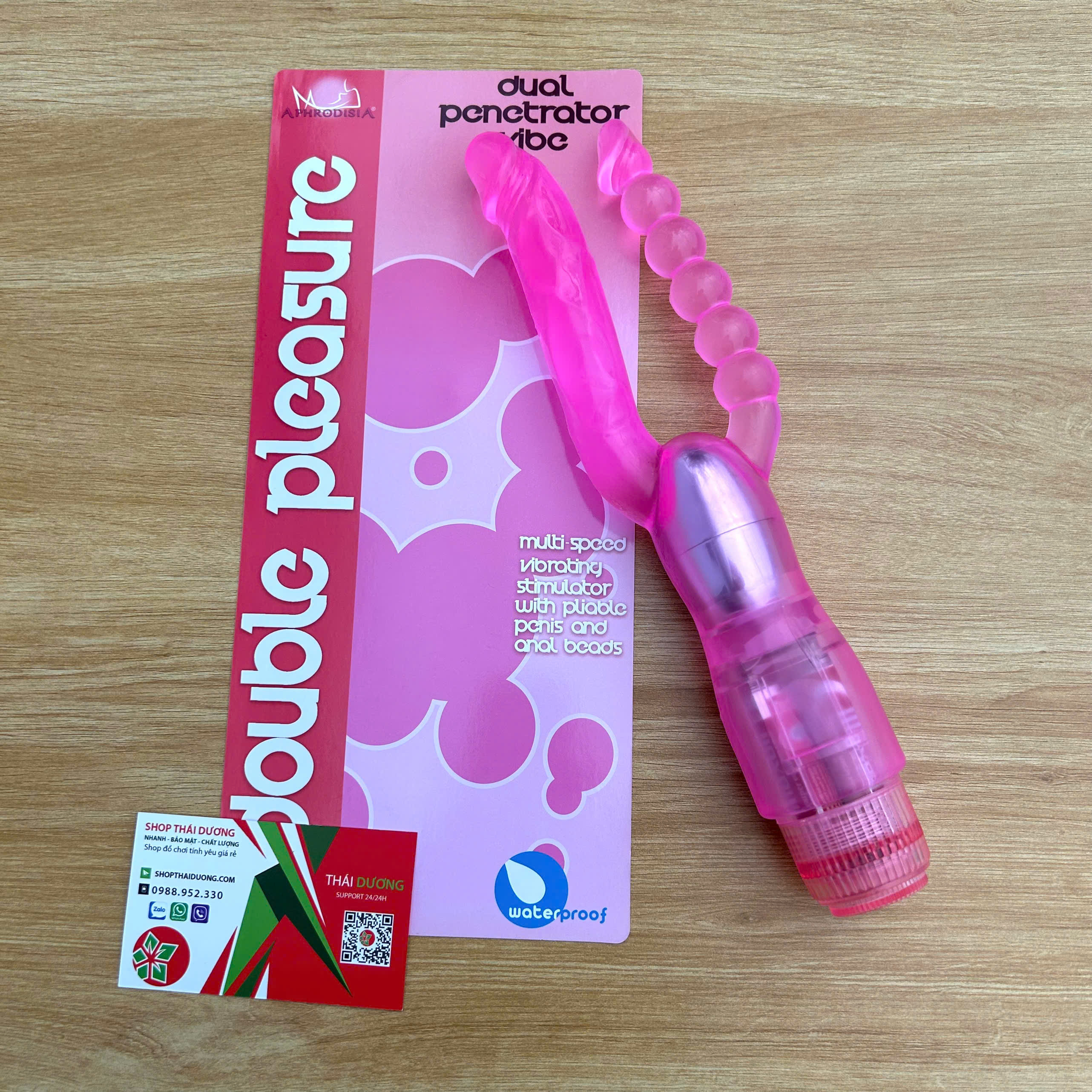 Máy Rung Kép Vibarating Double Dildo Kích Thích Hậu Môn Và Âm Đạo Cho Các Cặp Đôi