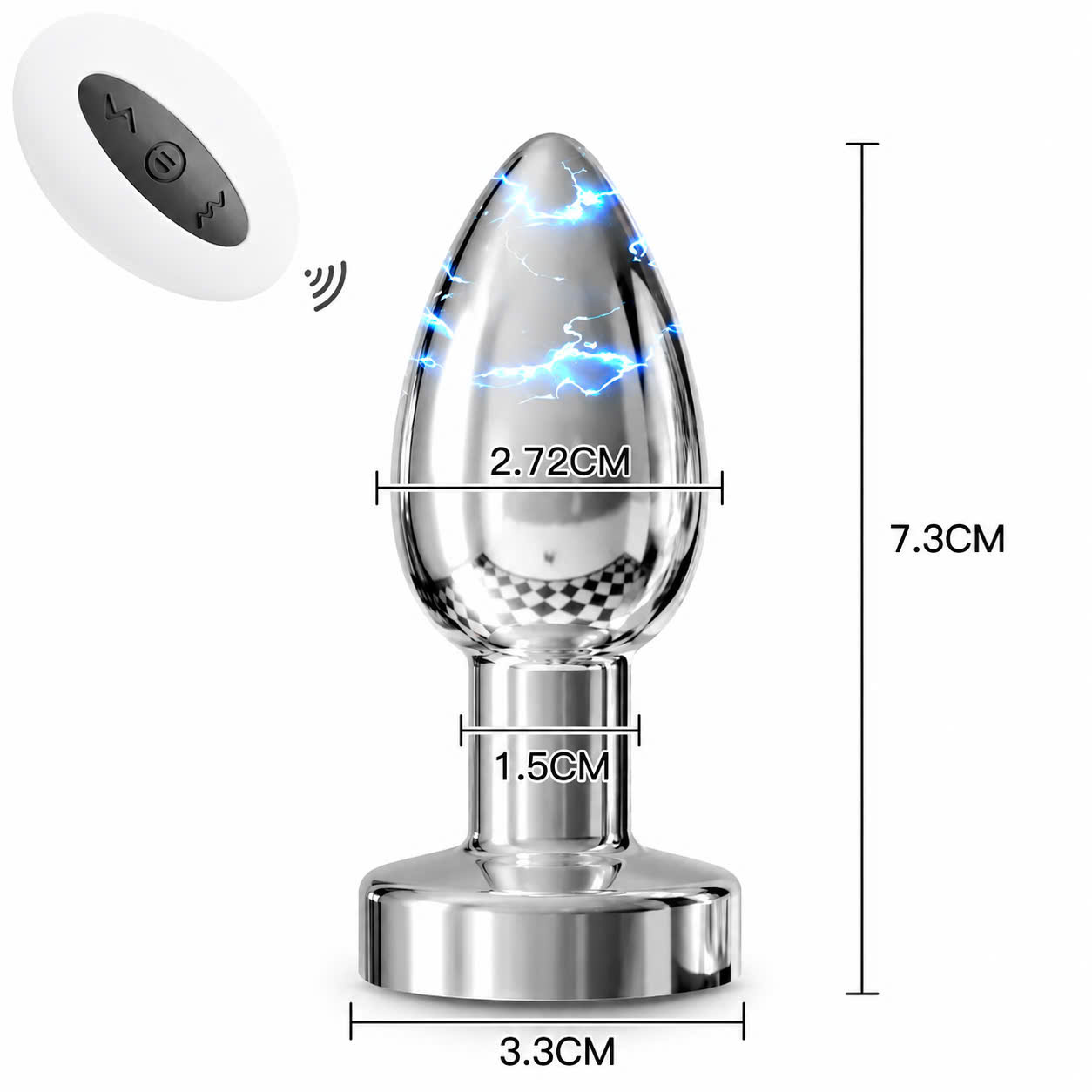 Phích Cắm Tình Yêu Inox Rung Sốc Điện Từ Xa  Đột Phá Khoái Cảm Mới