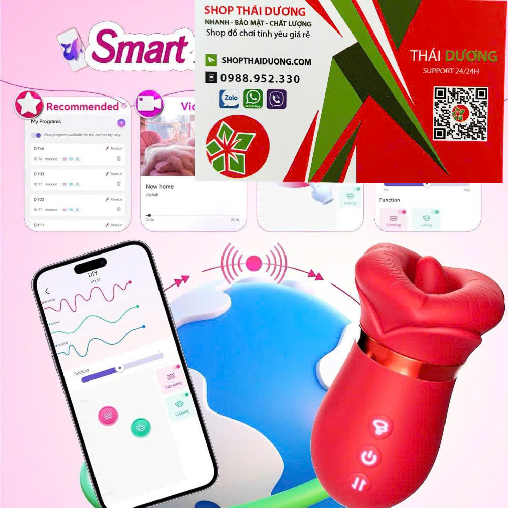 Lưỡi liếm âm vật Sovokn rung liếm hút đa chế độ  Điều khiển từ xa qua app