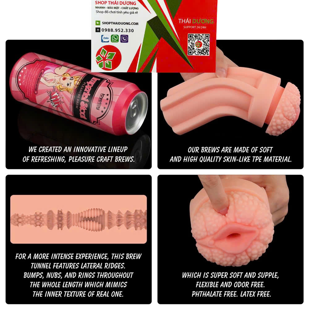 Cốc Thủ Dâm Ngụy Trang Lon Bia Lovetoy Blonde Ale Pleasure Brew Độc Đáo