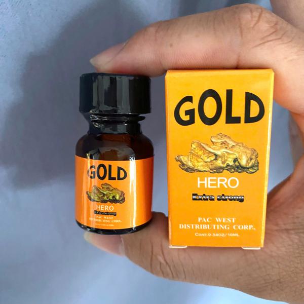 Popper Gold Hero 10ml – Hàng Mỹ PWD, Kích Thích Hưng Phấn Mạnh Mẽ 