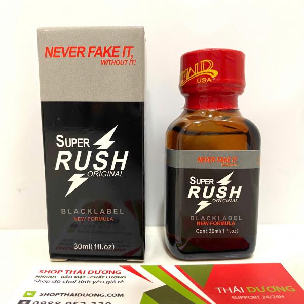 Popper Super Rush Black Label 30ml – Chai Hít Chính Hãng, Cực Mạnh Cho Top Bot 