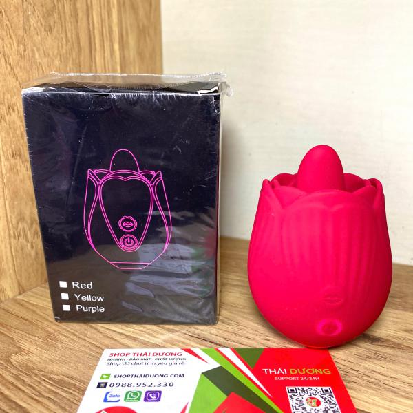 Máy Rung Lưỡi Liếm Hoa Hồng 10 Chế Độ – Kích Thích Điểm G, Cực Khoái Mạnh Mẽ 