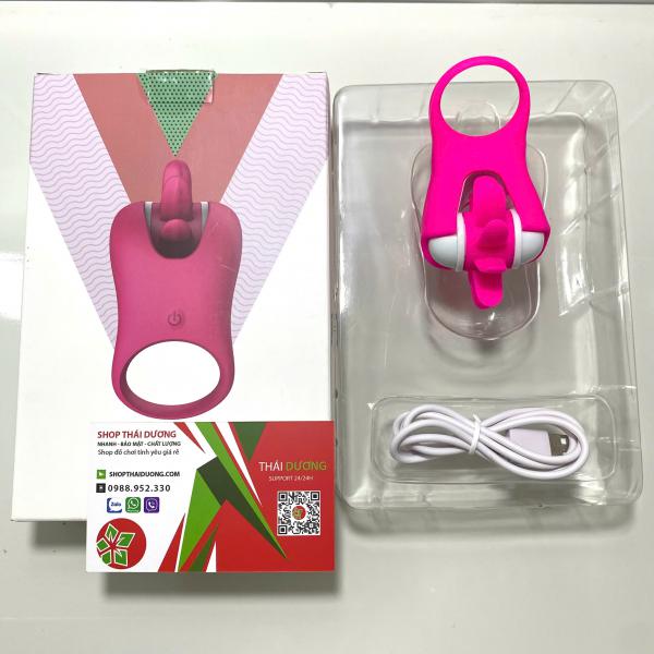 Vòng Rung Khóa Tinh Dịch_ Kết Hợp Lưỡi Xoay Liếm Kích Thích Điểm G Tiện Dụng 