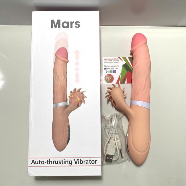 Dương Vật Giả Rung Thụt Có Nhiệt Evo Mars – Kèm Lưỡi Xoay Liếm Siêu Mềm Mại 