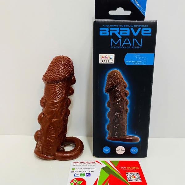 Bao Cao Su Đôn Dên Brave Man Mào Gà – Có Quai Đeo Chống Tuột, Tăng Khoái Cảm Cho Nam 