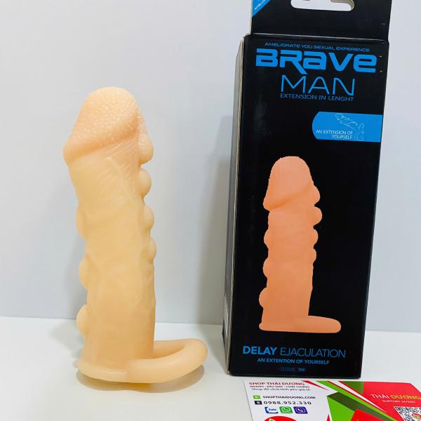 Bao Đôn Dên Tăng 4cm Mào Gà Màu Da – Kèm Quai Đeo Bìu Cố Định, Hỗ Trợ Nam Giới Yếu Sinh Lý 