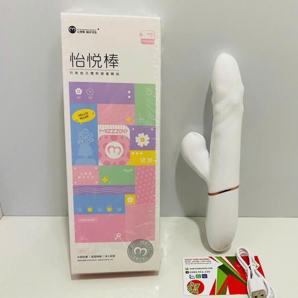 Sỉ Cu Giả Ankni Rung Thụt Hút Có Bi Xoay – Màu Trắng Sang Trọng, Silicon Mềm Mại Như Thật 