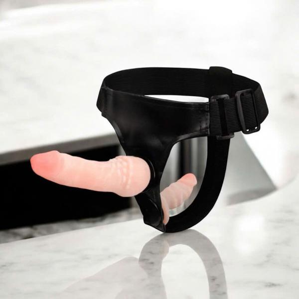 Khám phá Dương Vật Giả 2 Đầu Có Dây Đeo Baile Harness Ultra silicon siêu mềm, thiết kế 2 đầu kích thích cực mạnh, sextoy lesbian chân thật như thật 