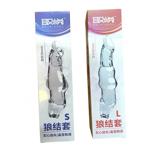 Trải nghiệm Bao Cao Su Đôn Dên Trong Suốt Aichao – tăng dài 8cm, gân guốc nổi kích thích điểm G, có quai đeo bìu chống tuột. Silicon cao cấp an toàn, giúp nam giới tự tin & sung mãn hơn trong mỗi cuộc yêu 