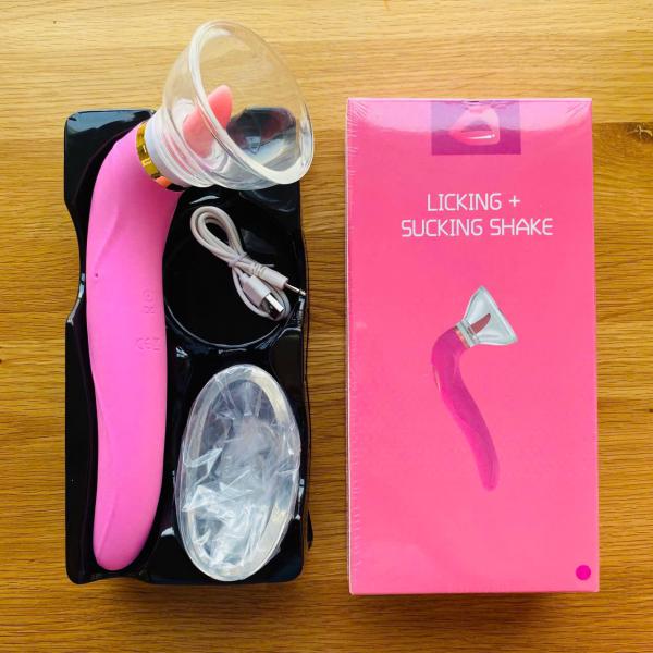 Máy Rung Bú Mút 2 Đầu Licking Sucking – Lưỡi Liếm Massage Điểm G & Ngực Cực Sướng 