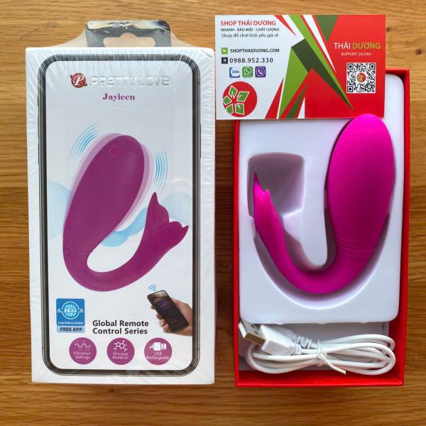 Trứng Rung Cá Heo Cao Cấp Pretty Love Jayleen – 12 Chế Độ Rung, Kết Nối App Điện Thoại 