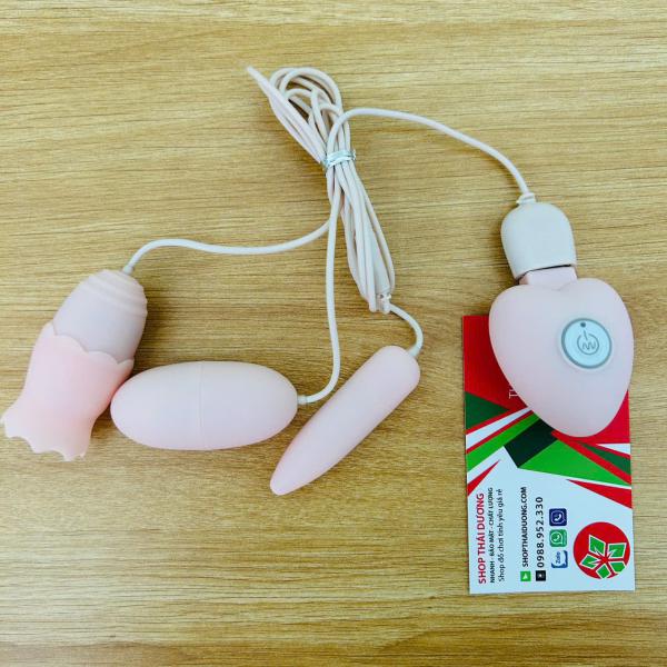 Trứng Rung Jiuuy 12 Chế Độ – 3in1 Rung Mạnh Kết Hợp Lưỡi Liếm Kích Thích Âm Đạo 