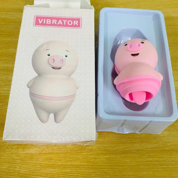 Lưỡi Liếm Rung Heo Con Dễ Thương – Vibrator Ngụy Trang Màu Hồng Xinh Xắn 