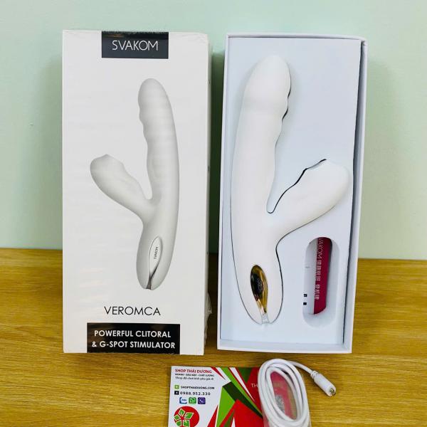Máy Massage Tình Dục Svakom Veromca – Dương Vật Giả Rung Thụt, Bú Mút Kích Thích G 