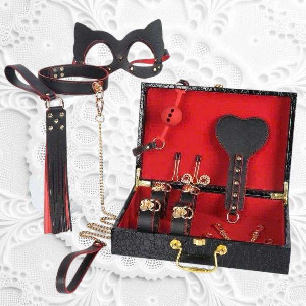 Bộ Đồ Chơi BDSM 8 Món Sang Trọng – Da Thật Cao Cấp, Kích Thích Cuộc Yêu Mạnh Mẽ & Gợi Cảm 
