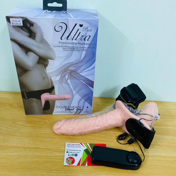 Dương Vật Giả Rung Có Dây Đeo 2 Đầu Baile Ultra Strap-on – Kích Thích Cực Mạnh Cho Cặp Đôi 