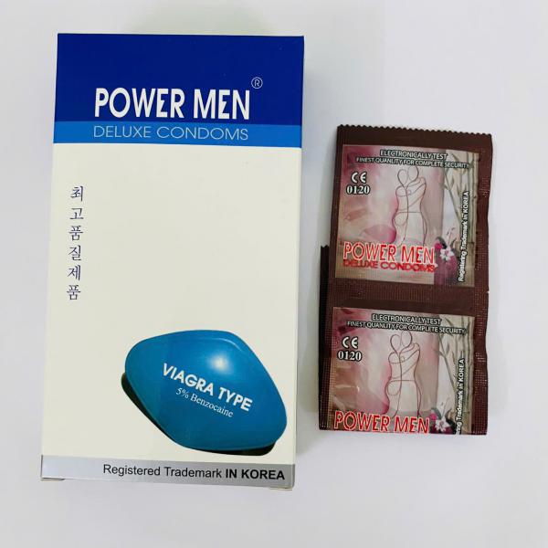 Bao Cao Su PowerMen Viagra Type – Siêu Mỏng, Kéo Dài Thời Gian Quan Hệ, Cực Kỳ An Toàn 