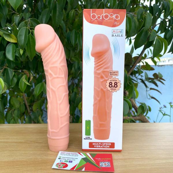 Dương Vật Giả Baile Barbara 8.8 Inch – Silicon Giống Thật, Rung Mạnh Cầm Tay Cực Phê 