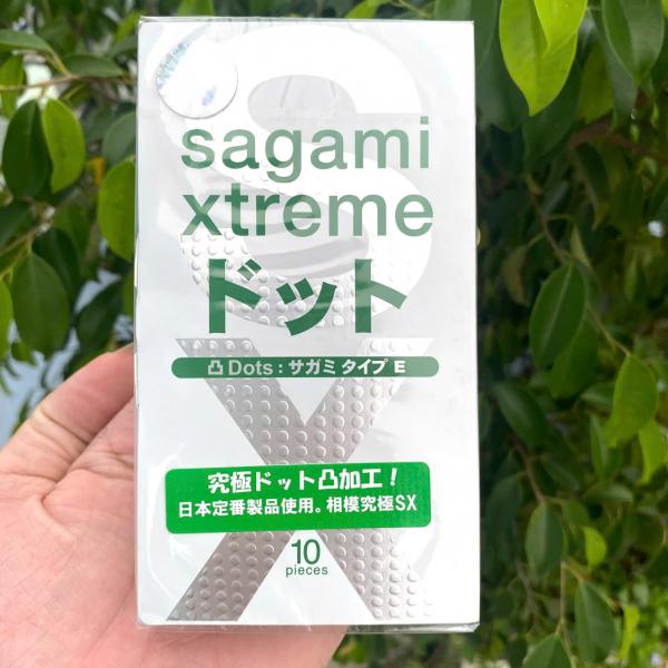 Bao Cao Su Sagami Xtreme Dots – Gân Gai Siêu Mỏng Tăng Cảm Giác Cực Khoái Hộp 10 Chiếc 