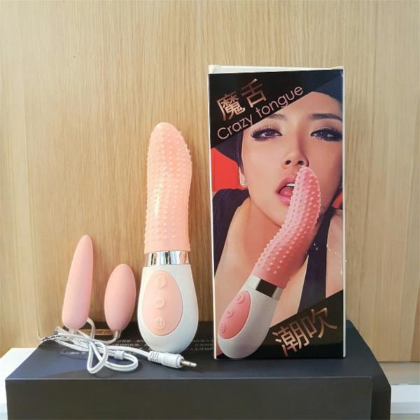 Lưỡi Rung Liếm Crazy Tongue – Massage Âm Đạo Kèm 2 Trứng Rung Siêu Kích Thích 