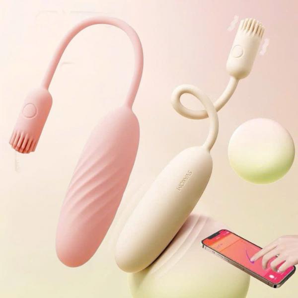 Trứng rung điều khiển app từ xa Svakom Shimmer App rung hai đầu - dochoijapan.com 