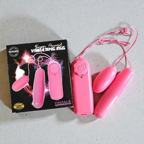 Trứng rung nhỏ 2 đầu 2 trứng có điều khiển rung mạnh - dochoijapan.com 