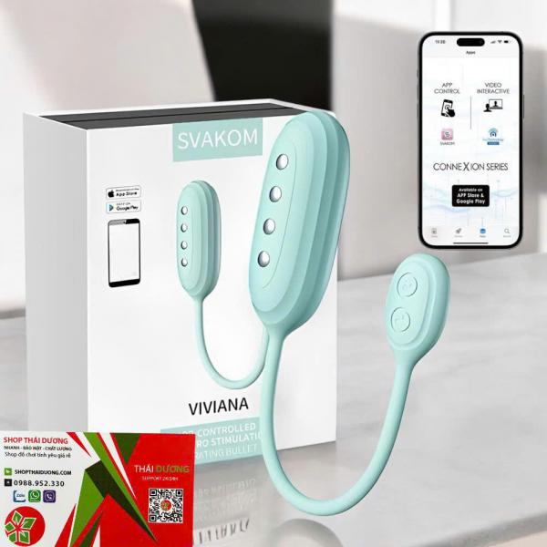 Trứng Rung Thông Minh Svakom Viviana  Kết Nối App, Công Nghệ Xung Điện 